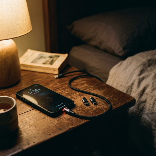 Magnetic cable in use