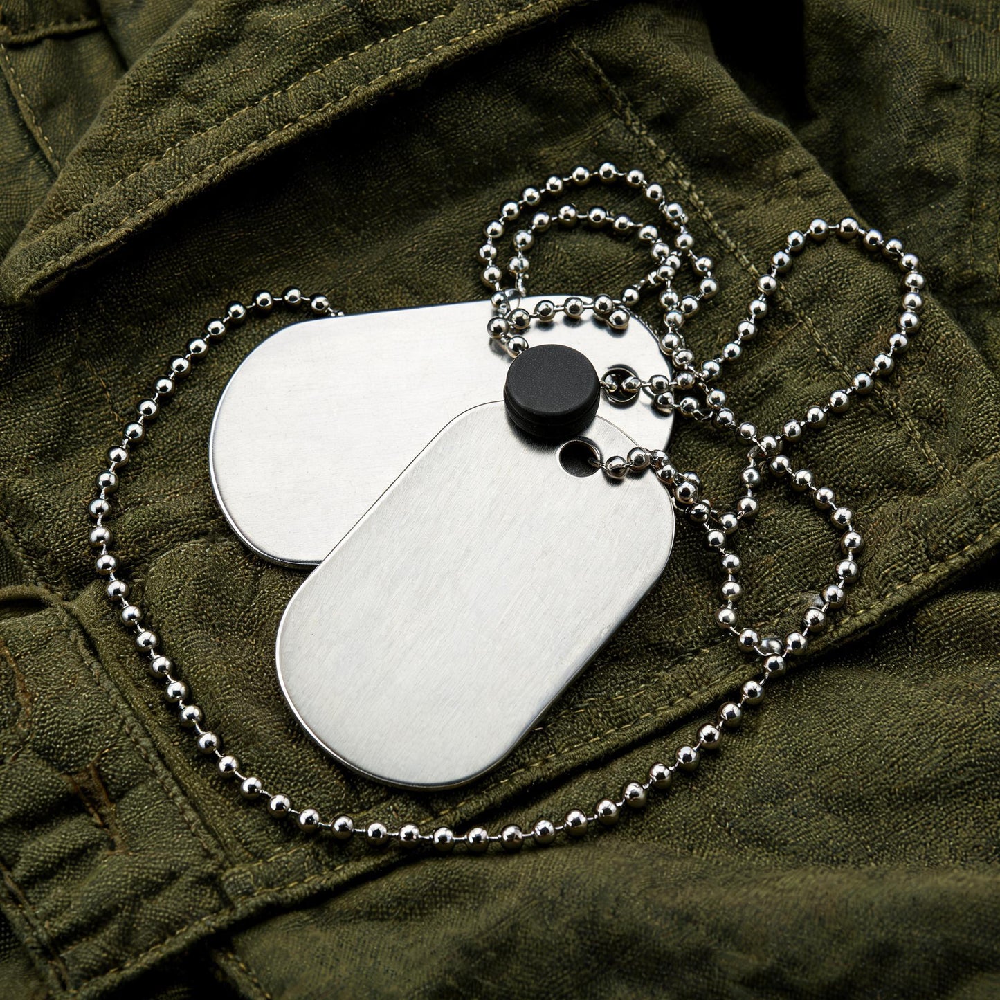 Military Double Dog Tag Stainless Steel