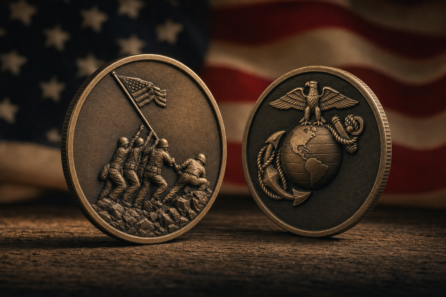 USMC Iwo Jima challenge coin