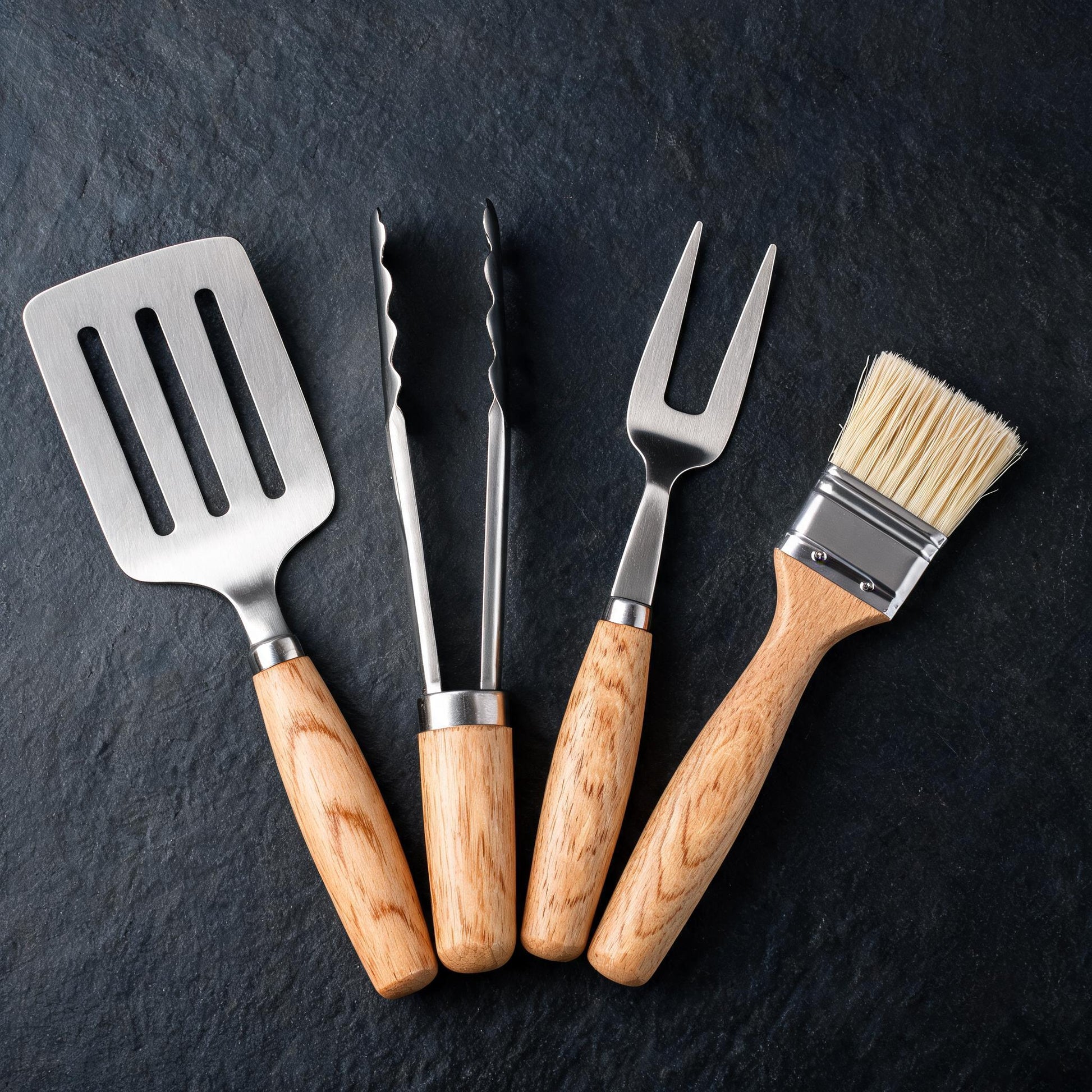 4 Piece Stainless BBQ Tool Set
