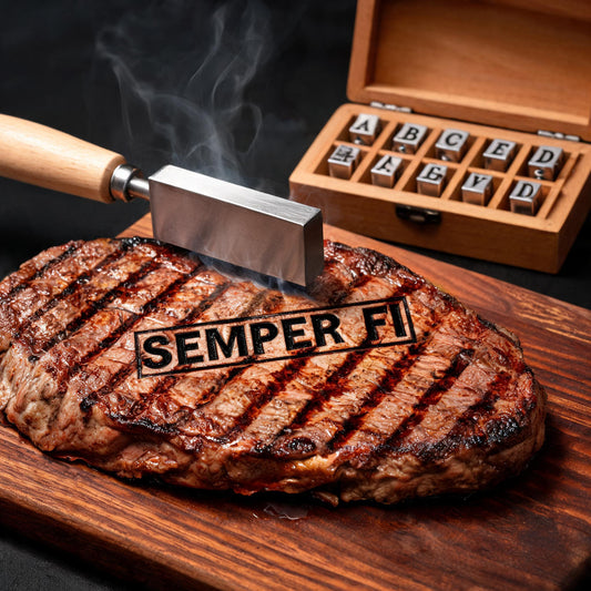 BBQ Steak Branding Iron 55 Letter Set