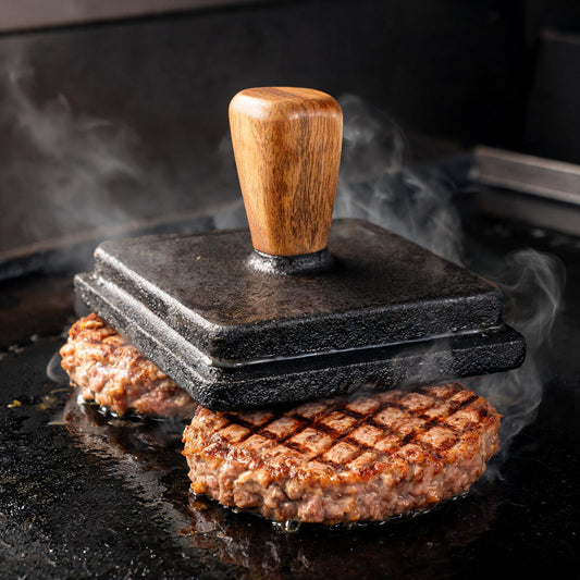 Cast Iron Grill Press Burger Smasher